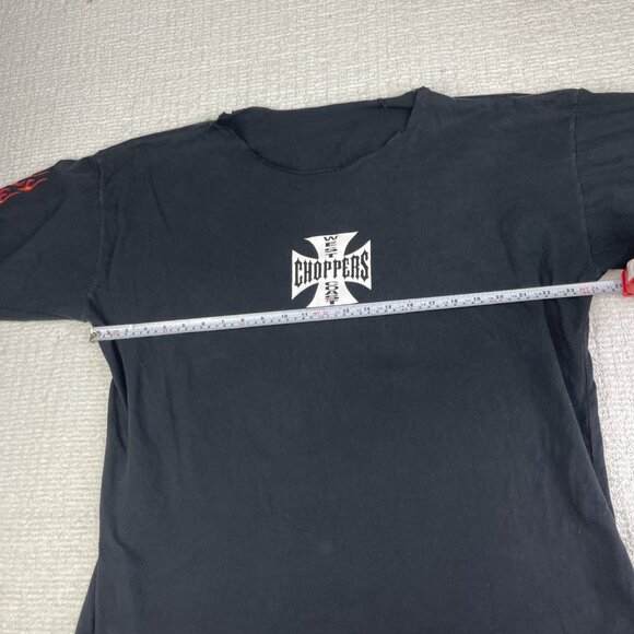 Vintage West Coast Choppers Motorcycle Long Sleeve Flame Fire (Defective, read) - Picture 11 of 16